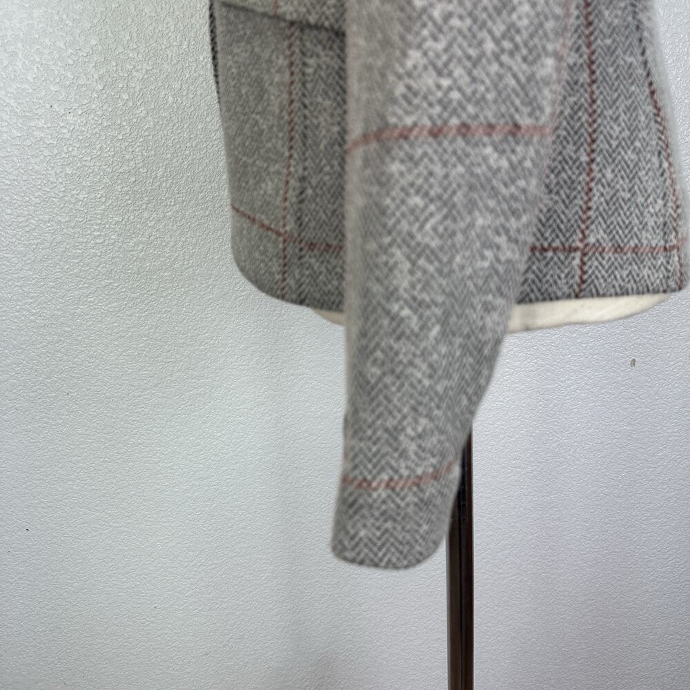 Rag & Bone Slade Ponte Blazer Women Size 0 Gray Herringbone Windowpane Check - Picture 11 of 16